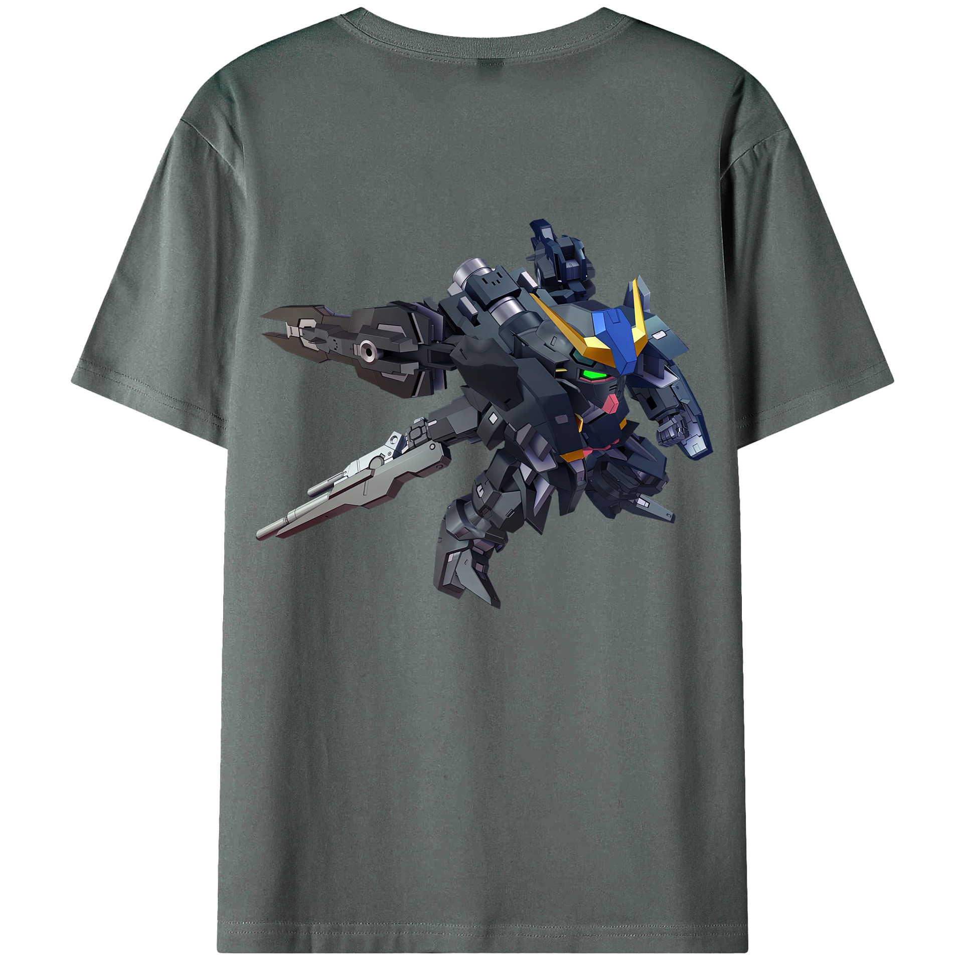 （画像用） 機動戦士ガンダム Mobile Suit Gundam 綿100％ メンズ半袖Tシャツ（バックプリント） 通気性
